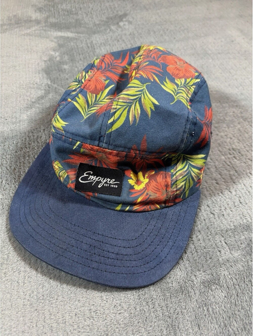 Empyre Floral Blue 5 Panel Adjustable Cap One Size Men